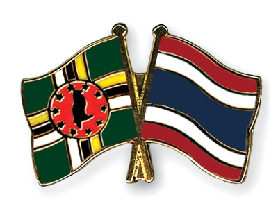 Fahnen Pins Dominica Thailand