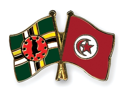 Fahnen Pins Dominica Tunesien