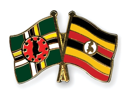 Fahnen Pins Dominica Uganda