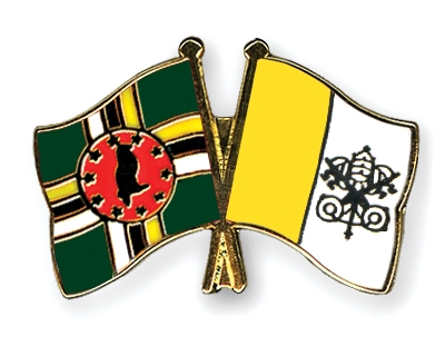 Fahnen Pins Dominica Vatikanstadt