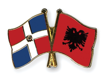Fahnen Pins Dominikanische-Republik Albanien
