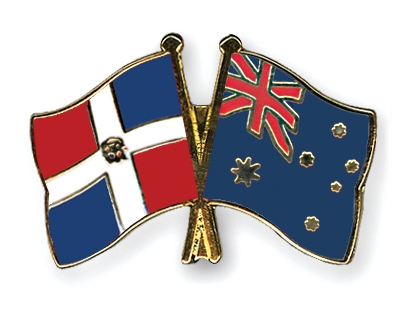 Fahnen Pins Dominikanische-Republik Australien