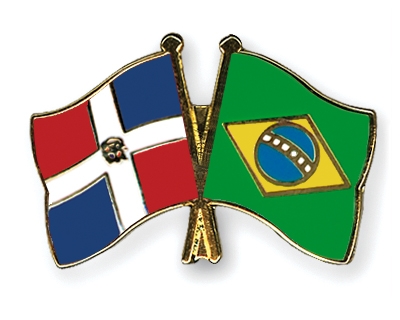 Fahnen Pins Dominikanische-Republik Brasilien
