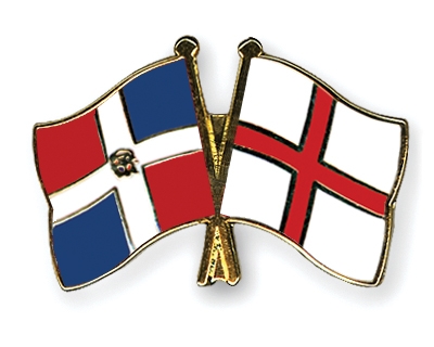 Fahnen Pins Dominikanische-Republik England