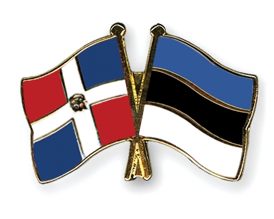 Fahnen Pins Dominikanische-Republik Estland