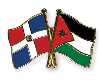 Fahnen Pins Dominikanische-Republik Jordanien