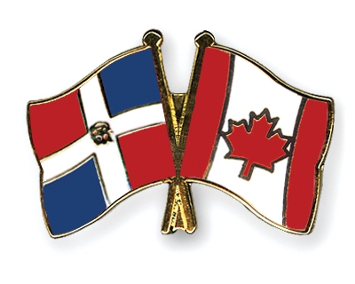 Fahnen Pins Dominikanische-Republik Kanada