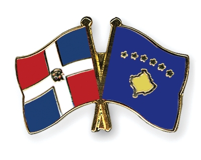 Fahnen Pins Dominikanische-Republik Kosovo