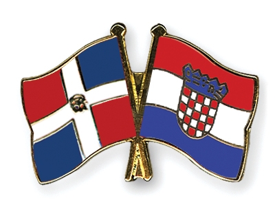 Fahnen Pins Dominikanische-Republik Kroatien