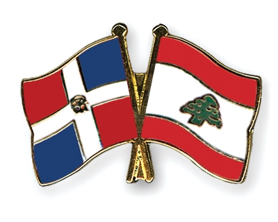 Fahnen Pins Dominikanische-Republik Libanon