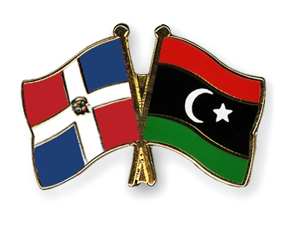 Fahnen Pins Dominikanische-Republik Libyen