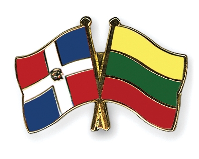 Fahnen Pins Dominikanische-Republik Litauen