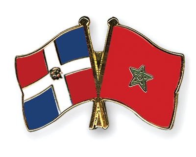 Fahnen Pins Dominikanische-Republik Marokko