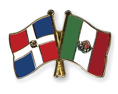 Fahnen Pins Dominikanische-Republik Mexiko