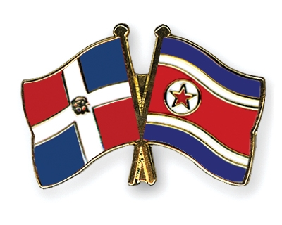 Fahnen Pins Dominikanische-Republik Nordkorea