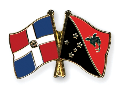 Fahnen Pins Dominikanische-Republik Papua-Neuguinea