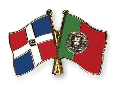 Fahnen Pins Dominikanische-Republik Portugal