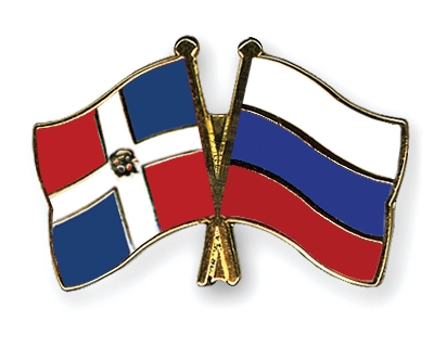Fahnen Pins Dominikanische-Republik Russland