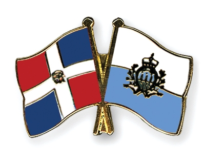 Fahnen Pins Dominikanische-Republik San-Marino