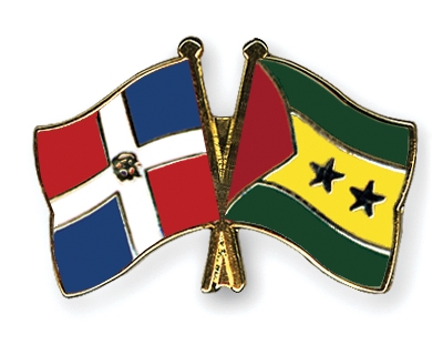 Fahnen Pins Dominikanische-Republik Sao-Tome-und-Principe