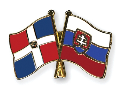 Fahnen Pins Dominikanische-Republik Slowakei
