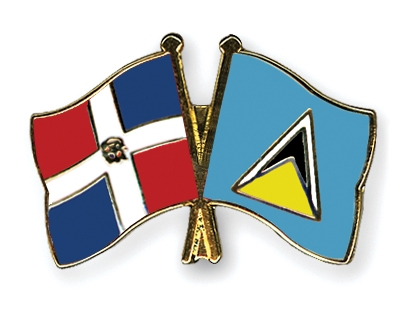 Fahnen Pins Dominikanische-Republik St-Lucia