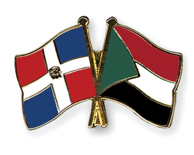 Fahnen Pins Dominikanische-Republik Sudan
