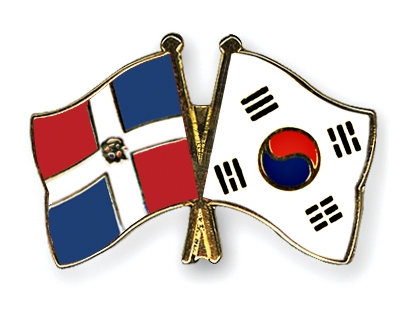 Fahnen Pins Dominikanische-Republik Sdkorea