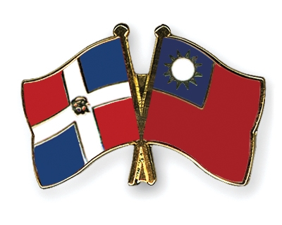 Fahnen Pins Dominikanische-Republik Taiwan