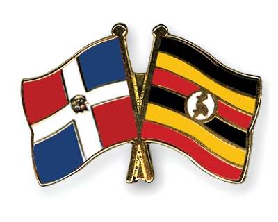 Fahnen Pins Dominikanische-Republik Uganda