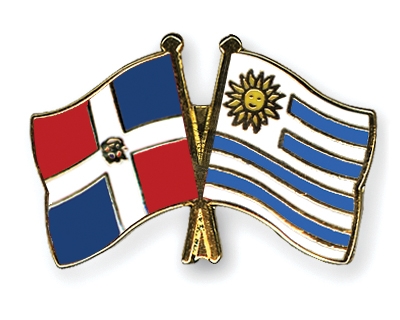 Fahnen Pins Dominikanische-Republik Uruguay