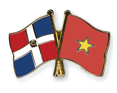 Fahnen Pins Dominikanische-Republik Vietnam