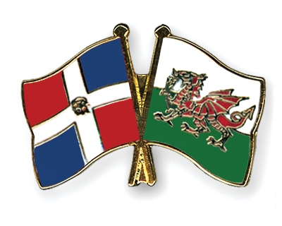 Fahnen Pins Dominikanische-Republik Wales