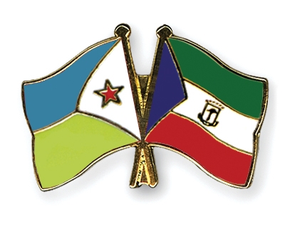 Fahnen Pins Dschibuti quatorialguinea