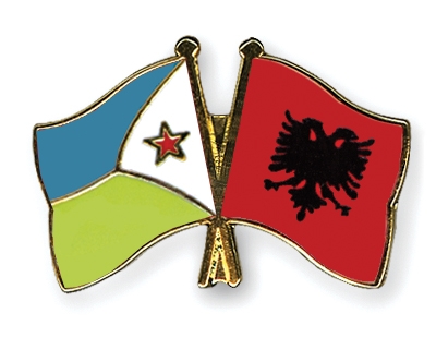 Fahnen Pins Dschibuti Albanien