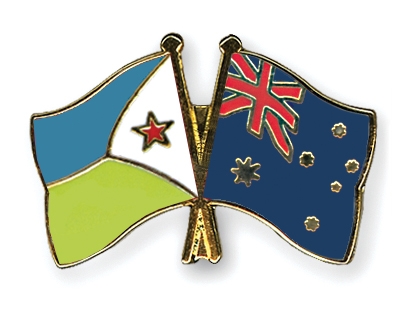 Fahnen Pins Dschibuti Australien