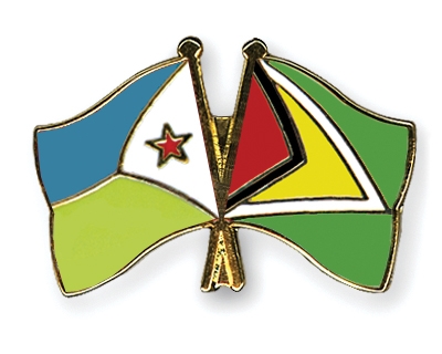 Fahnen Pins Dschibuti Guyana