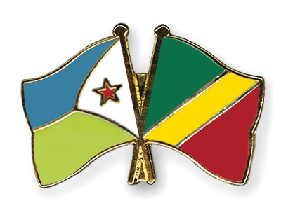 Fahnen Pins Dschibuti Kongo-Republik