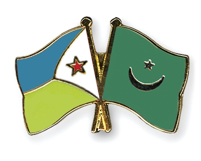 Fahnen Pins Dschibuti Mauretanien