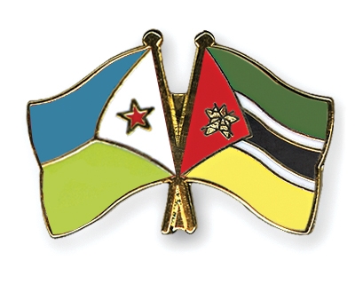 Fahnen Pins Dschibuti Mosambik