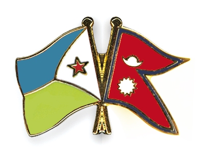 Fahnen Pins Dschibuti Nepal