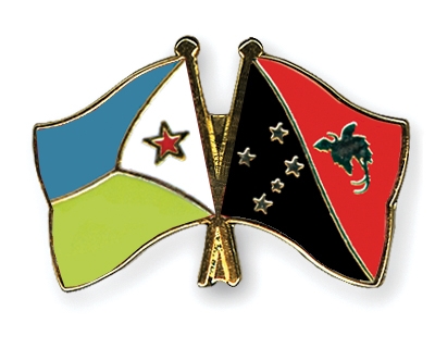 Fahnen Pins Dschibuti Papua-Neuguinea