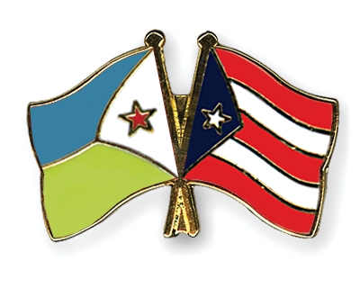 Fahnen Pins Dschibuti Puerto-Rico