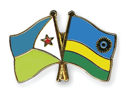 Fahnen Pins Dschibuti Ruanda