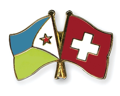 Fahnen Pins Dschibuti Schweiz