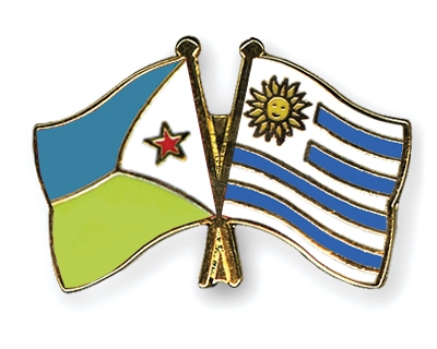 Fahnen Pins Dschibuti Uruguay