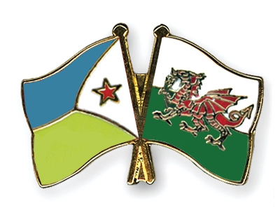 Fahnen Pins Dschibuti Wales