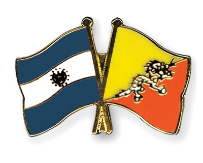 Fahnen Pins El-Salvador Bhutan