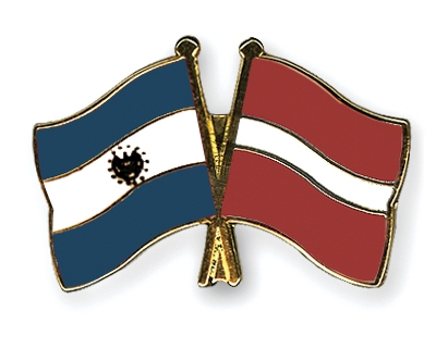 Fahnen Pins El-Salvador Lettland