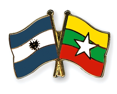 Fahnen Pins El-Salvador Myanmar